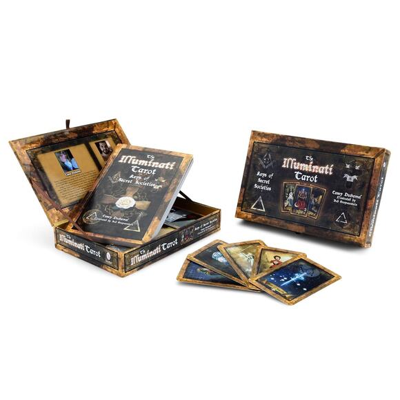 The Illuminati Tarot Box Set Kit - Open Box but Unused - Deck & Book Red Feather